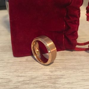 Men’s Rose Gold Tungsten Wedding Band Size 8 New